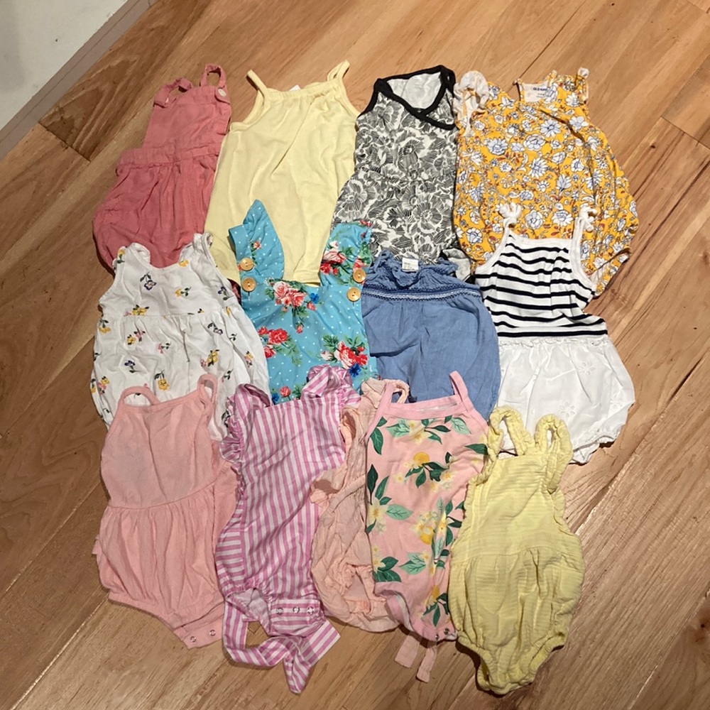6-12 mo. girl summer clothes (dresses, onesies, shirts, shorts, etc)